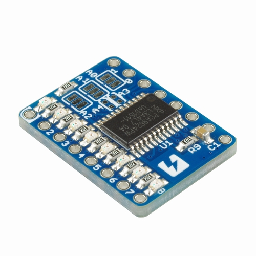 PCA9624PW I2C 8ch LED driver board with 8 LEDs onboard